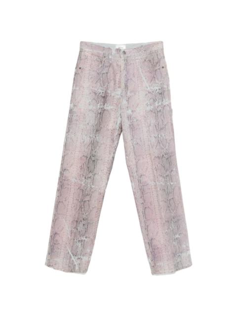 HAIKURE snake-print jeans