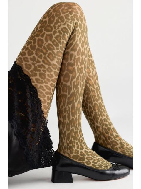 FREE PEOPLE Sofia Leopard Tights