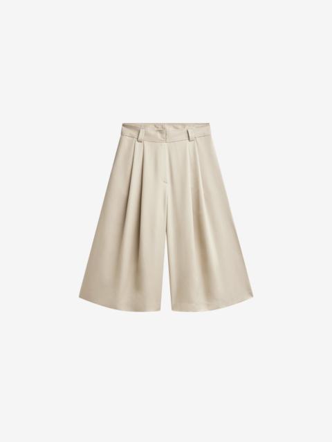 The Frankie Shop Vorey Pleated Bermuda Shorts - Beige