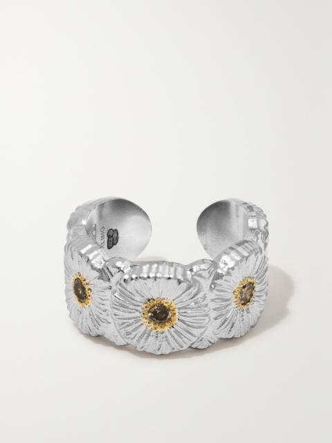 Buccellati Blossoms Eternelle Sterling Silver, Gold Vermeil And Diamond Ring