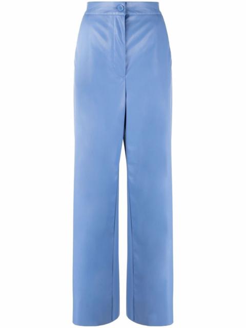 MM6 Maison Margiela faux-leather straight-leg trousers