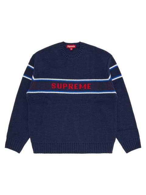 Supreme Chest Stripe Sweater 'Navy'