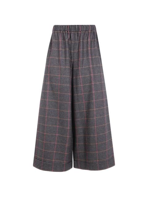 Daniela Gregis check wool palazzo pants
