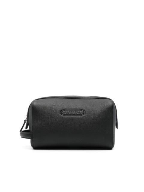 Brioni grained leather wash bag