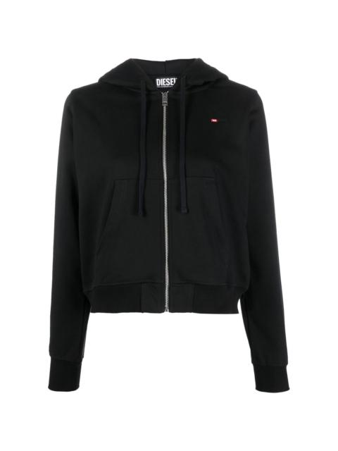 Diesel drawstring zipped hoodie