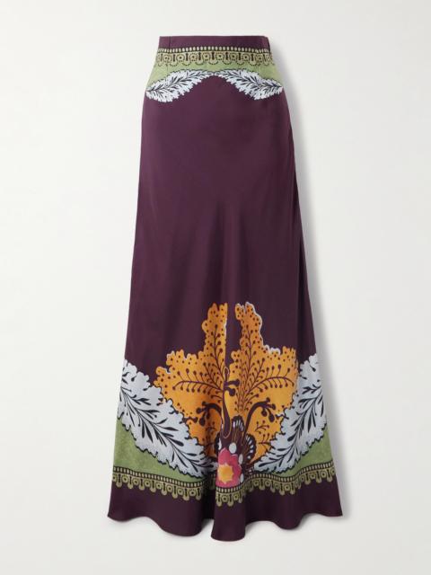 La DoubleJ Printed Silk-twill Maxi Skirt