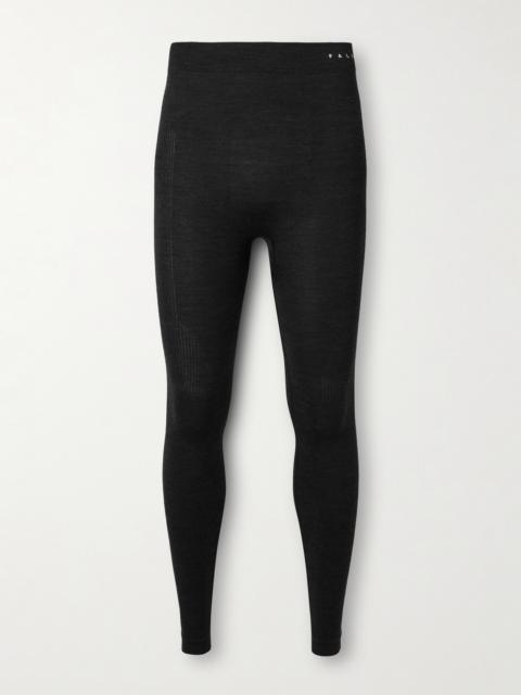 FALKE Printed Virgin Wool-Blend Ski Tights