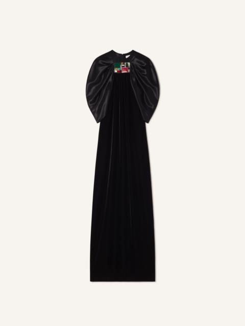 Lanvin EMBROIDERED DRESS IN FLOWING VELVET