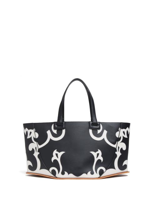 GABRIELA HEARST Coyote Western Tote Bag in Black & Ivory Leather