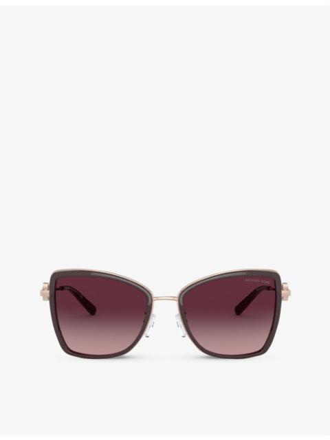 MICHAEL KORS MK1067B 55 Corsica square-frame metal sunglasses