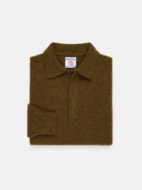 J. PRESS MADE-IN-SCOTLAND LIGHT OLIVE SHAGGY DOG POLO - CLASSIC FIT