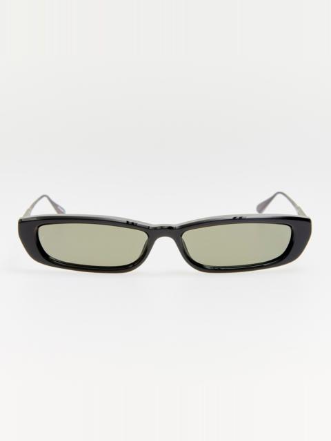 LINDA FARROW Darya Sunglasses in Black