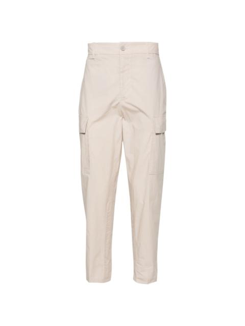 straight-leg poplin trousers