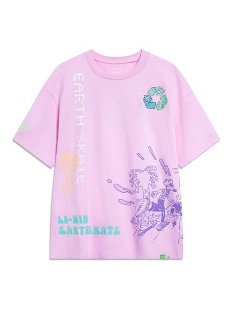 Li-Ning Li-Ning x Steven Harrington Cartoon Graphic T-shirt 'Pink' AHST075-2