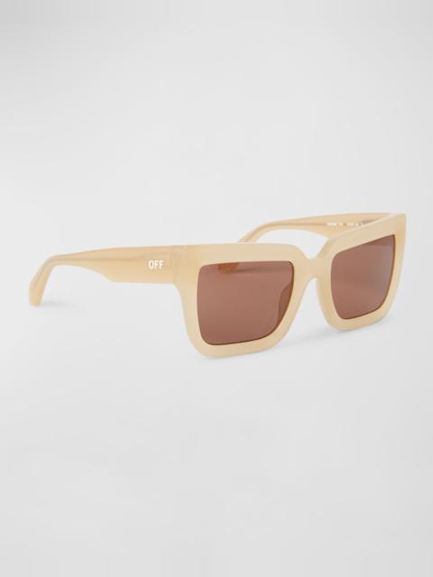 Off-White Firenze Logo Acetate Butterfly Sunglasses