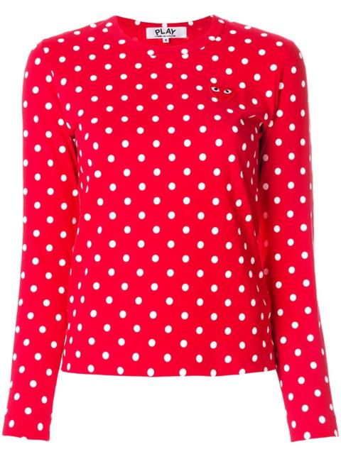 Comme des Garçons PLAY polka dot heart logo T-shirt