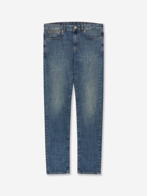 SLOWEAR Slim fit stretch denim five-pocket trousers