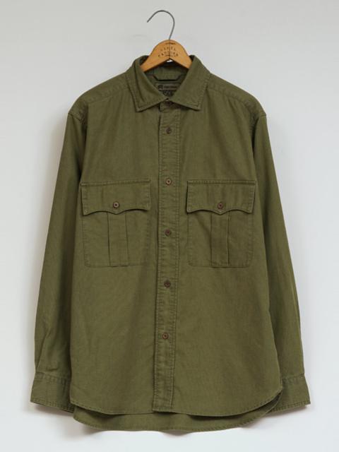 Nigel Cabourn Army Shirt Fade Cloth in Green