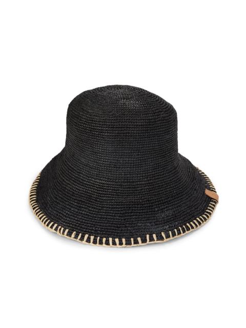 rag & bone Women's Jade Whipstitch Rollable Bucket Hat - Black