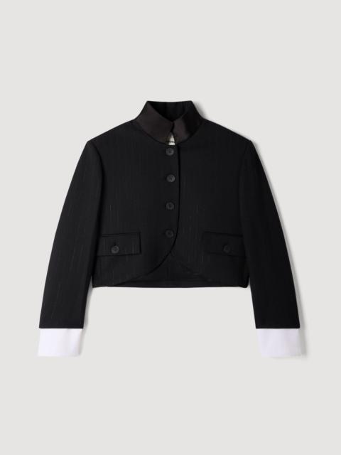 Sandro SHORT JACKET WITH STANDING COLLAR