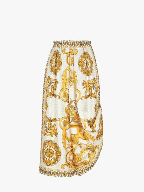 FENDI Fendace multicolor silk skirt