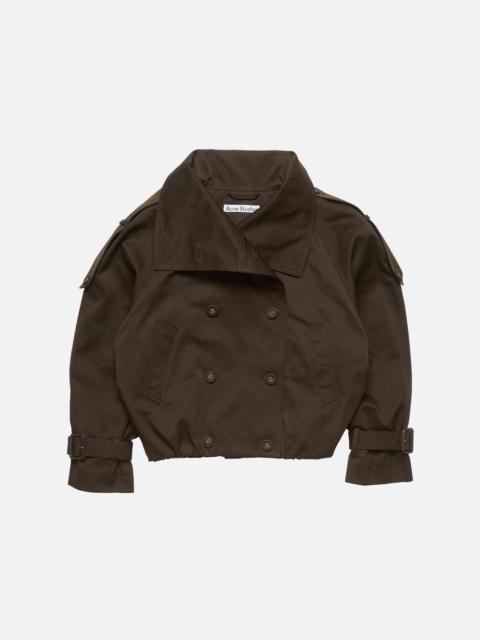 Acne Studios Short trench coat - Chestnut brown