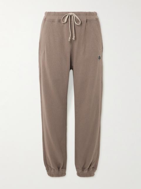 Rick Owens + Moncler Appliquéd Cotton-jersey Track Pants