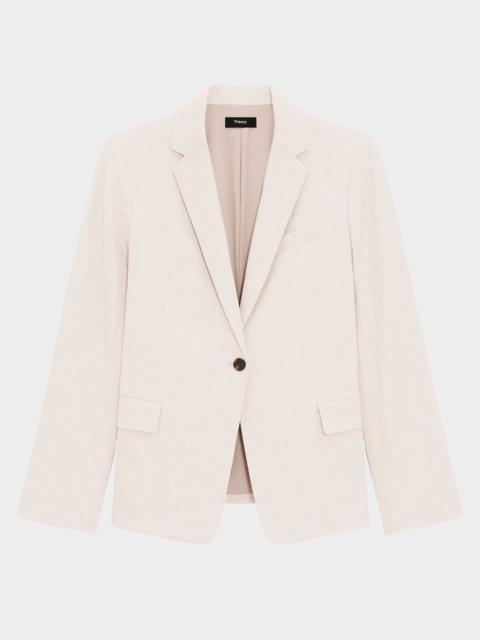 Theory Stripes Canvas Silm-Fit Blazer