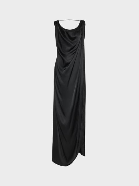 Maison Margiela Satin Draped Maxi Dress