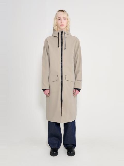 Stutterheim Stockholm Long Patch Raincoat Potato