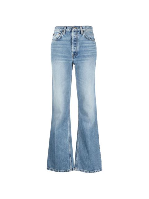 mid-rise flared jeans