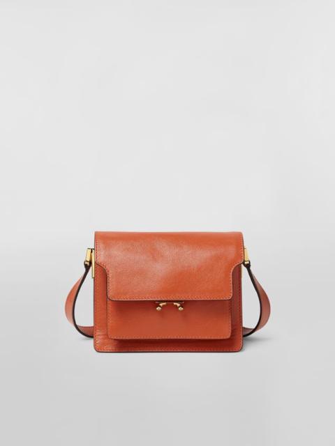 Marni TRUNK SOFT BAG IN ORANGE TUMBLED CALF