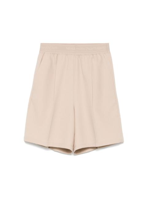 Stockholm Surfboard Club logo-jacquard shorts