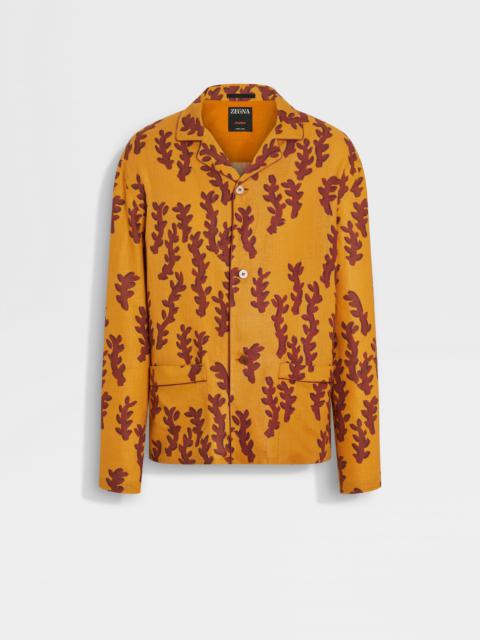 ZEGNA ORANGE LINEN SHIRT