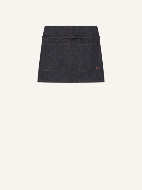 courrèges 2-POCKET DENIM SKIRT