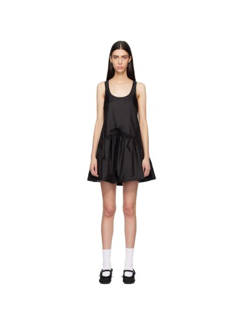 Simone Rocha Black Tapered Back Peplum Minidress