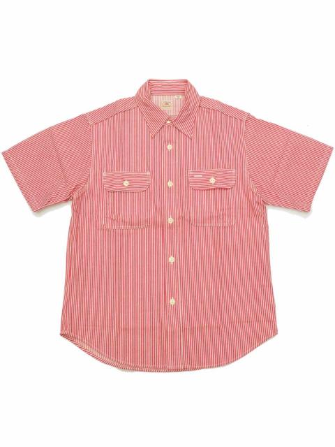 SUGAR CANE HICKORY STRIPE S/S WORK SHIRT - SC37944