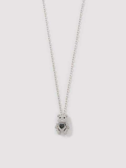 Ambush PAVE TEDDY BEAR HEART CHARM NECKLACE