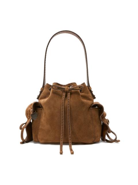 Acne Studios mini multipocket suede shoulder bag