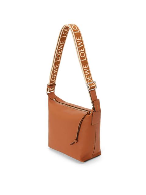 Small Cubi Crossbody bag in supple smooth calfskin and jacquard