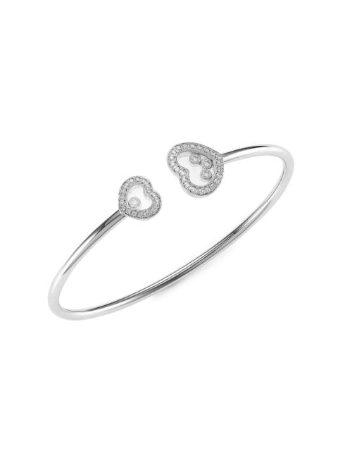 Chopard Women's Happy Diamonds 18K White Gold & 0.4 TCW Diamond Bangle Bracelet - White Gold