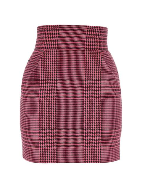 checked mini skirt