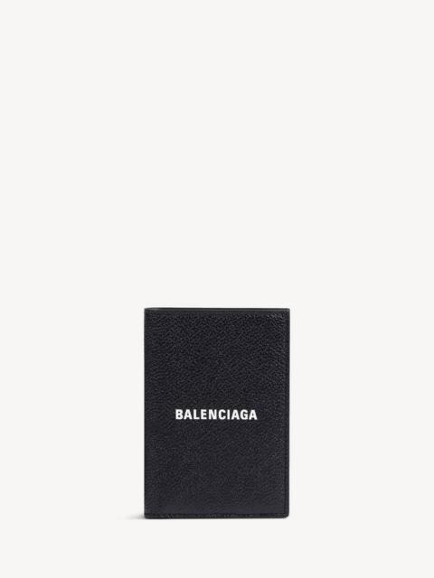 BALENCIAGA Men's Cash Vertical Bifolded Wallet in Black
