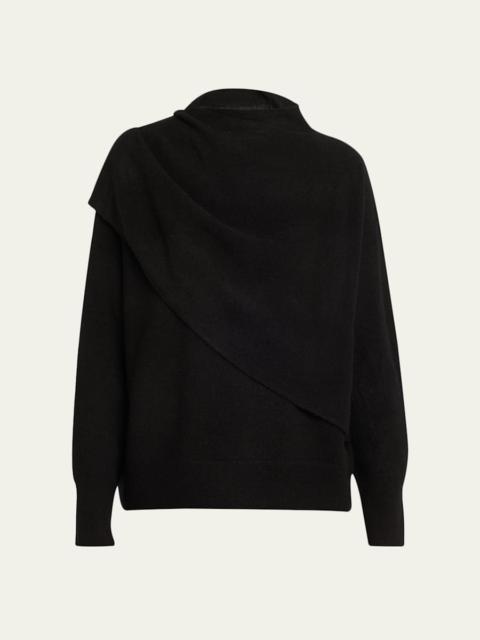 Vince Cashmere-Blend Draped Sweater