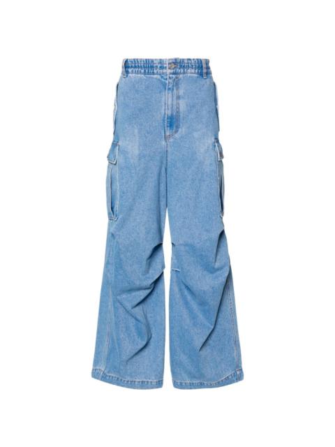 Marni logo-embroidered cargo jeans