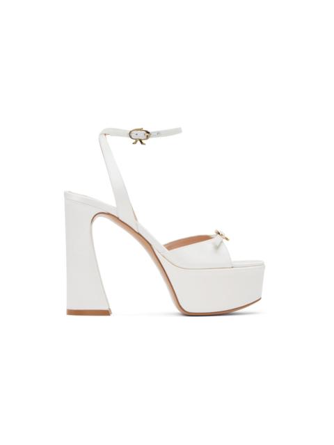 White Maddy Heeled Sandals