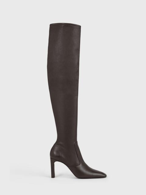 TOTEME Nappa over-the-knee boots bark