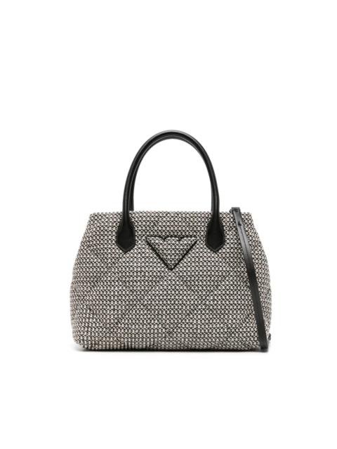 interwoven quilted tote bag