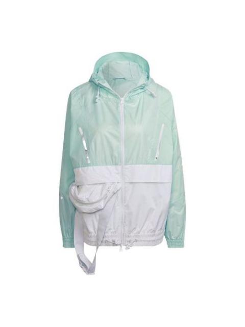 adidas (WMNS) adidas Sports Hooded Zipper Frozen Green Jacket HD9129