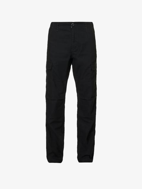 Aviation straight-leg regular-fit cotton-canvas cargo trousers